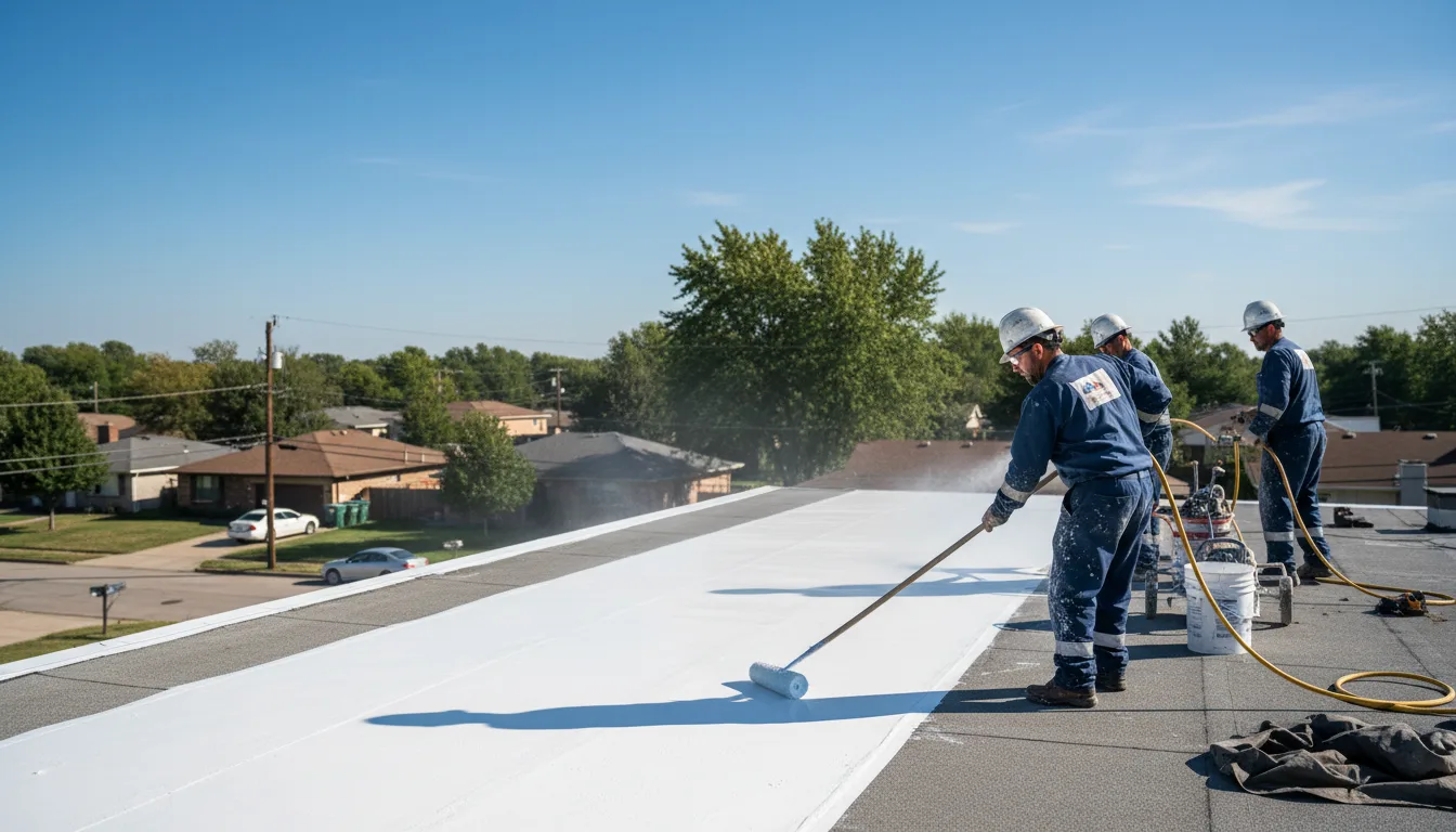 Commercial roof coating in Glenmoore, PA near me